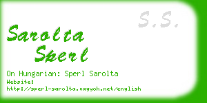 sarolta sperl business card